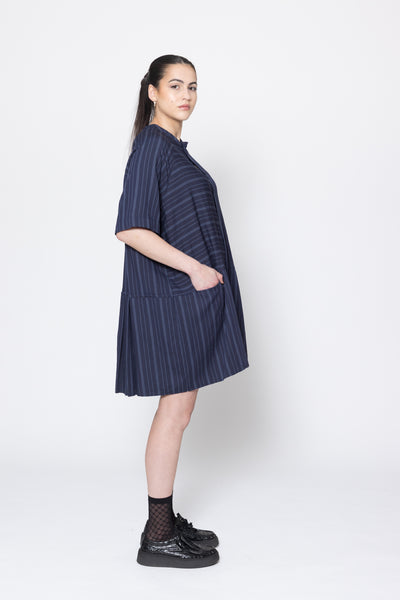 Egos Shirtdress | Navy Stripe