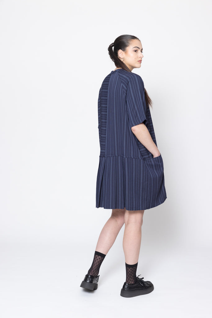 Egos Shirtdress | Navy Stripe
