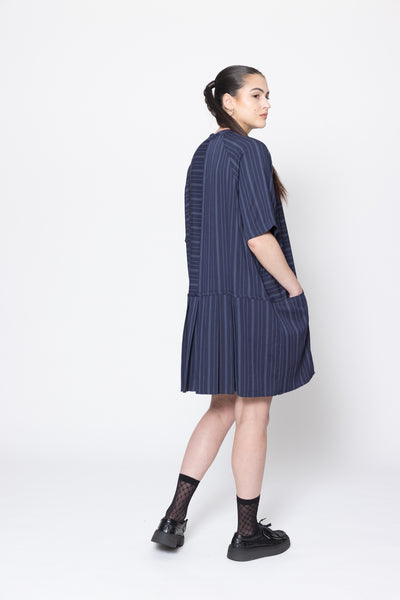 Egos Shirtdress | Navy Stripe