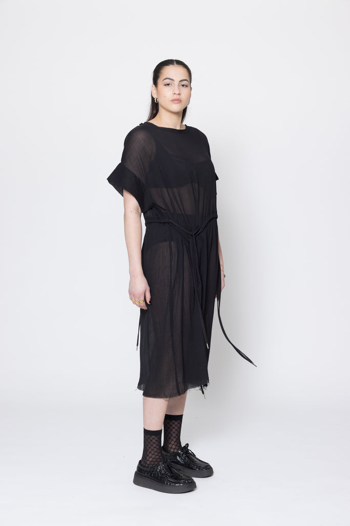 Borderline Dress | Black Crinkle