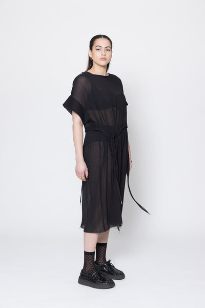 Borderline Dress | Black Crinkle