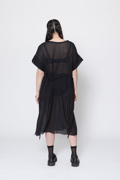 Borderline Dress | Black Crinkle