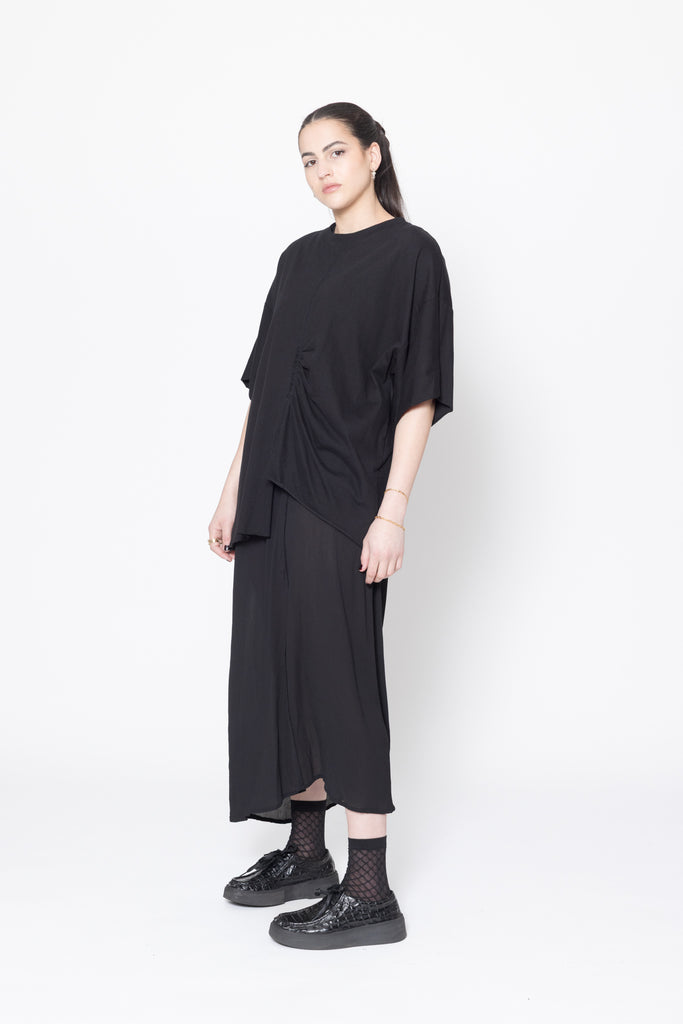 Contrast Tee | Black Knit