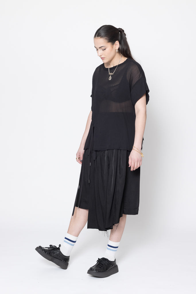 Neurotic Tee | Black Crinkle
