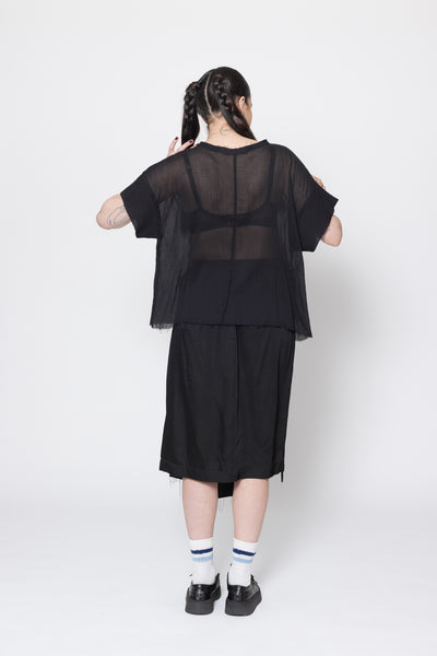 Neurotic Tee | Black Crinkle
