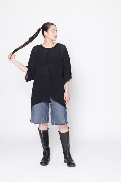 Contrast Tee | Black