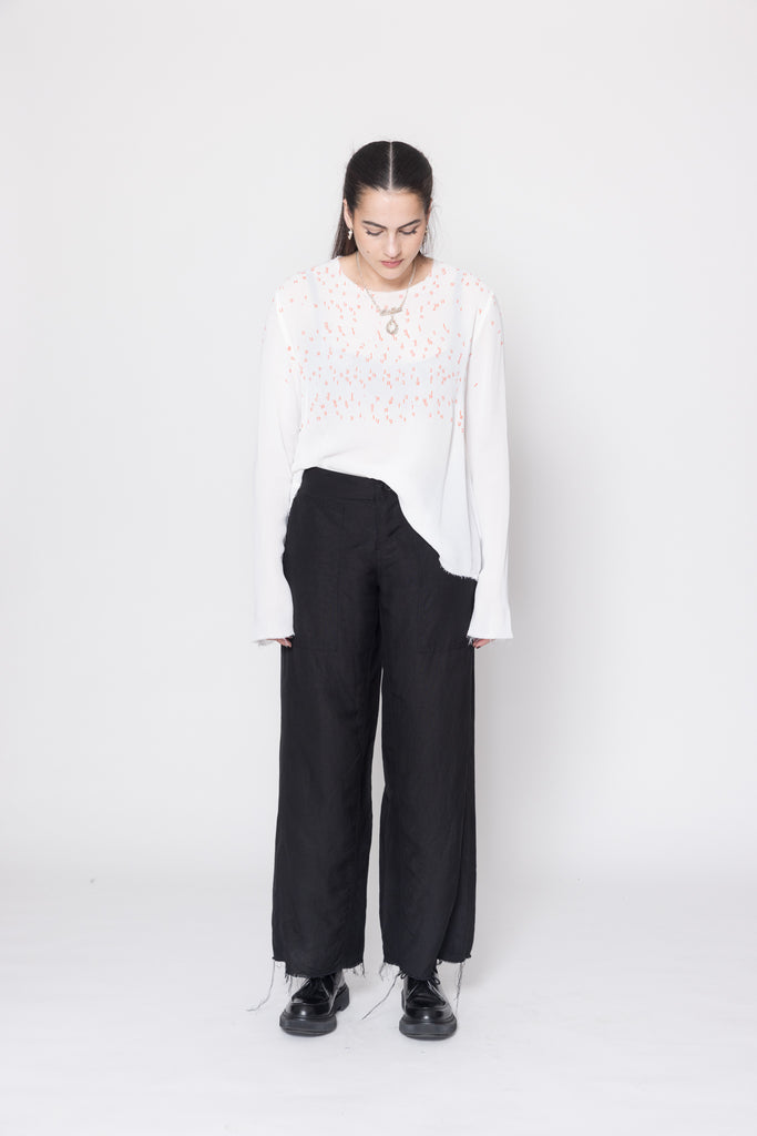 Joy Pants | Black Linen