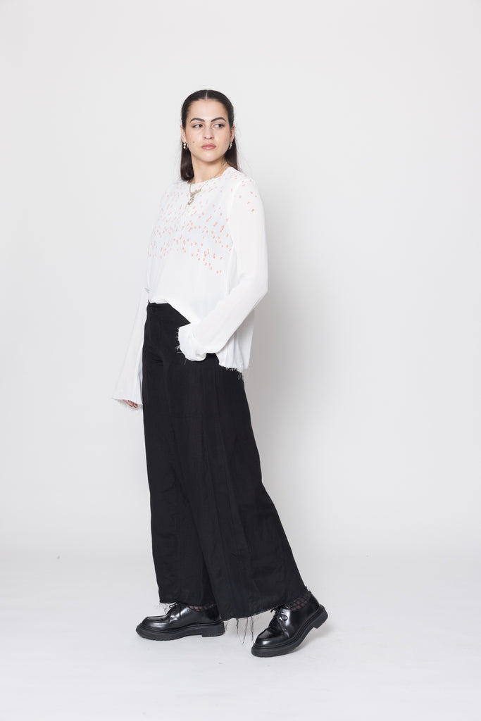 Joy Pants | Black Linen
