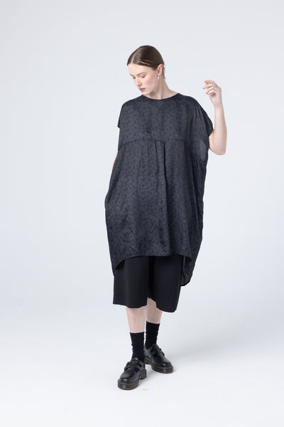 One Line Tunic | Black Paisley