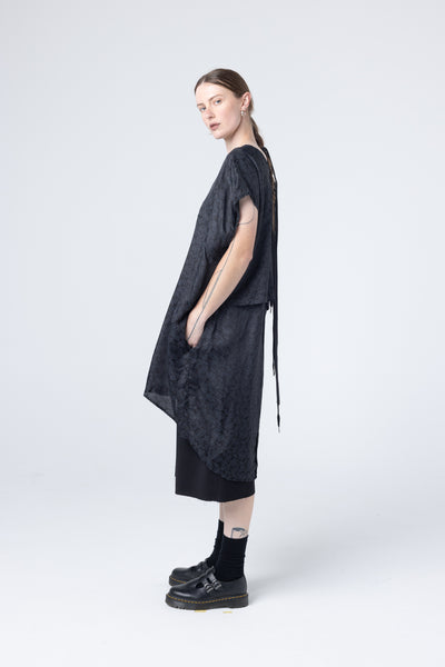 One Line Tunic | Black Paisley