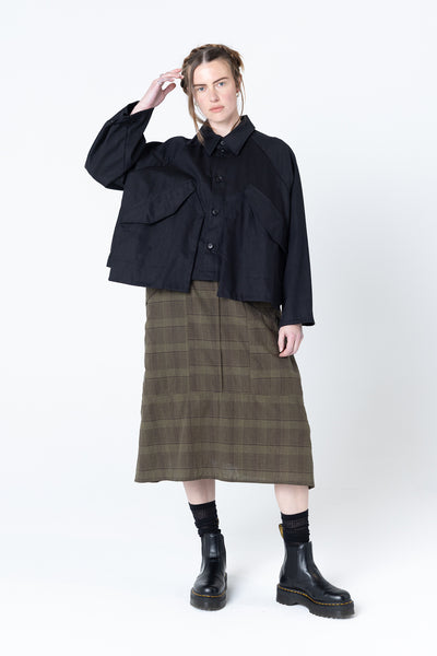 Court Dress | Khaki Plaid