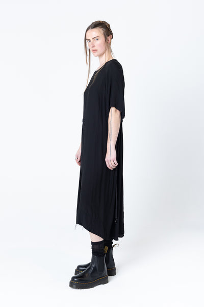 We Float Dress | Black Seersucker