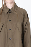 Poised Shirt Jacket | Khaki Twill