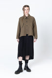 Poised Shirt Jacket | Khaki Twill