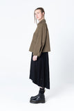Poised Shirt Jacket | Khaki Twill