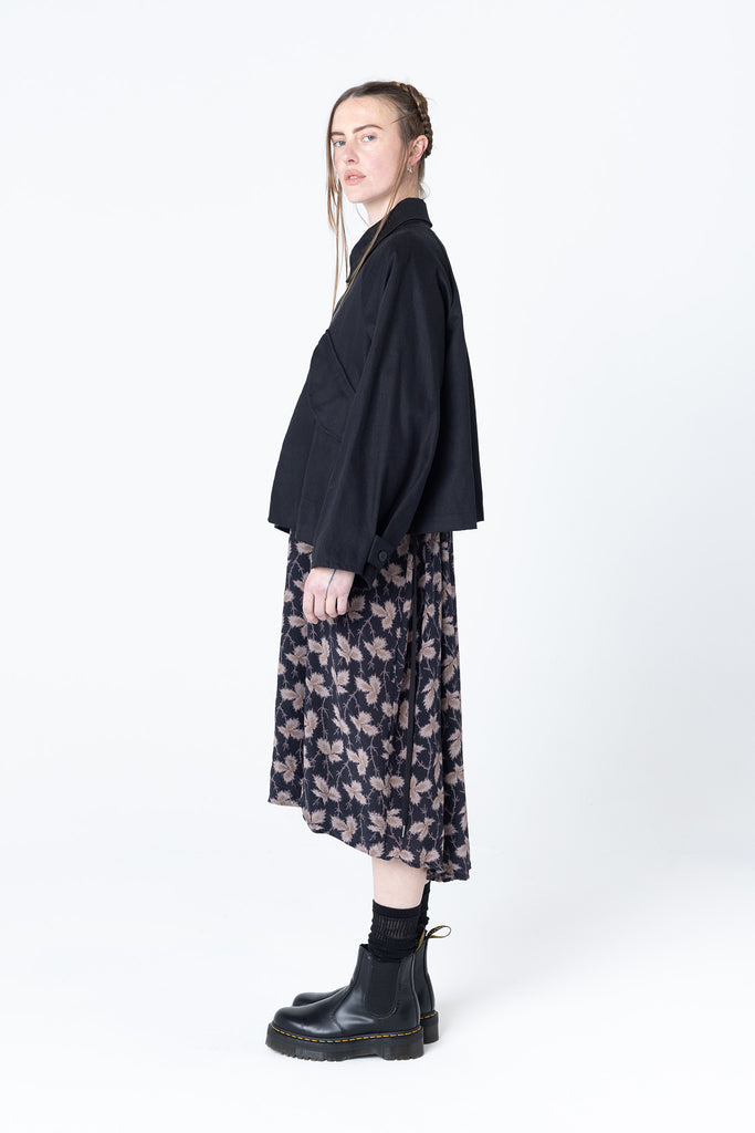 Poised Shirt Jacket | Black Denim