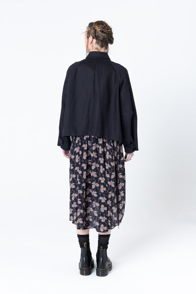 Poised Shirt Jacket | Black Denim