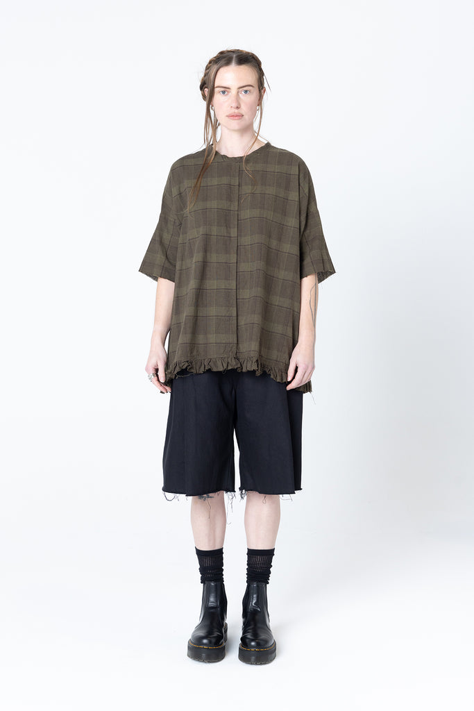 Dance Tee | Khaki Plaid