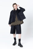 Poised Shirt Jacket | Black Denim