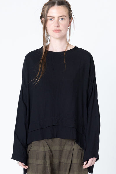 Scratch Sweater | Black Seersucker