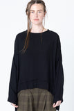 Scratch Sweater | Black Seersucker