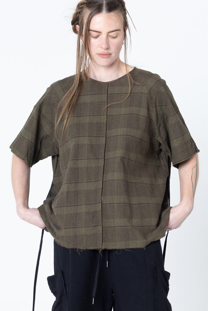 Gallery Tee | Khaki Plaid