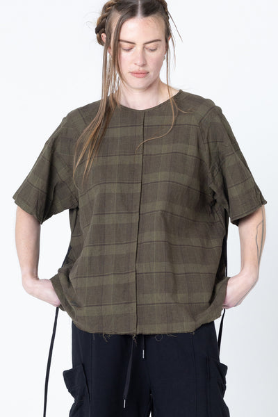 Gallery Tee | Khaki Plaid