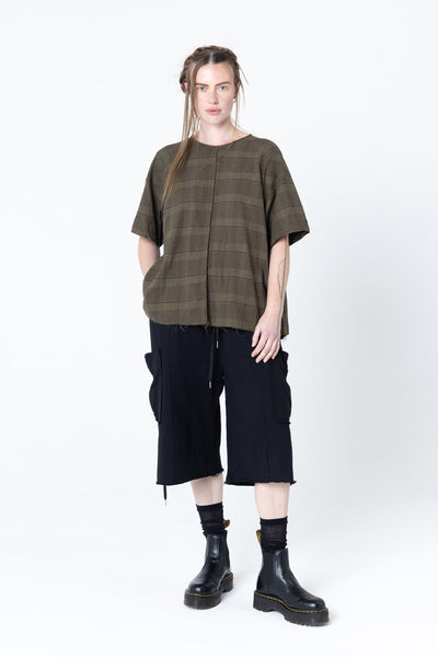 Gallery Tee | Khaki Plaid
