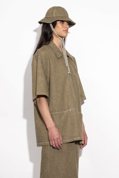 Flatliner Shacket | Khaki
