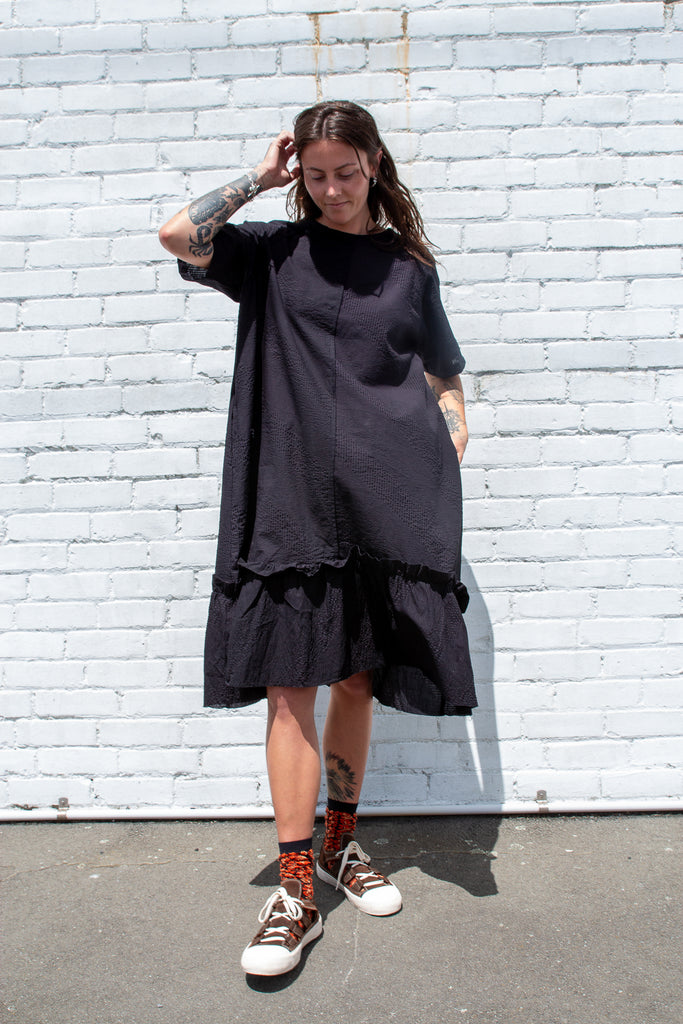 Rollers Dress | Black Cotton