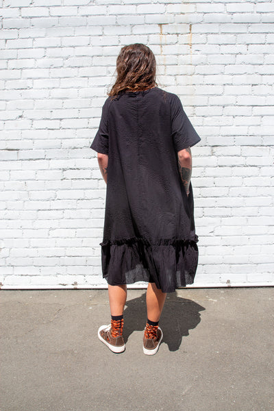 Rollers Dress | Black Cotton