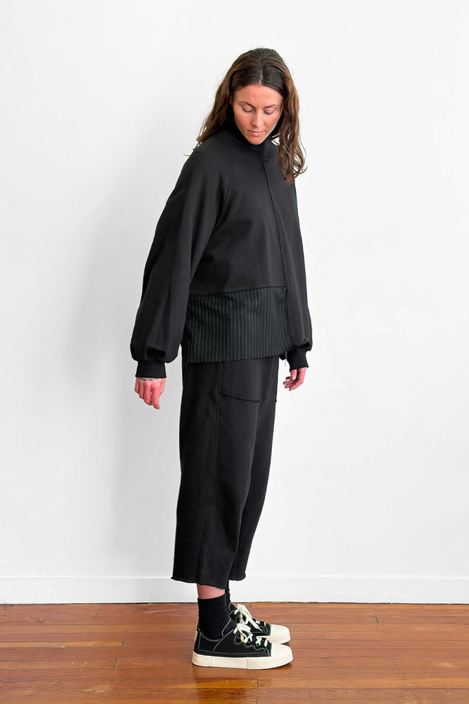 Grounded Sweater | Black/Pinstripe
