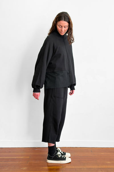 Grounded Sweater | Black/Pinstripe
