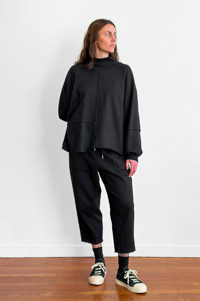 Grounded Sweater | Black/Pinstripe