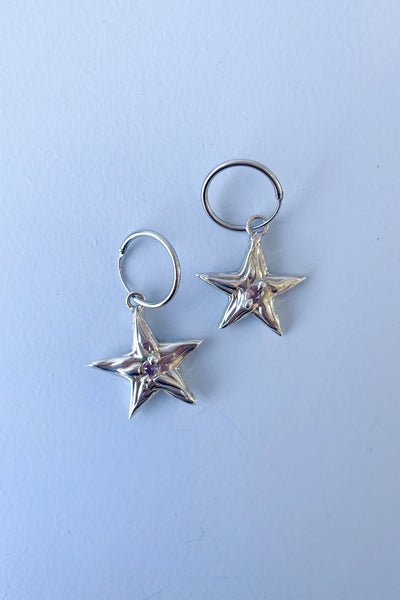 Star Earrings | Silver/ Alexandrite