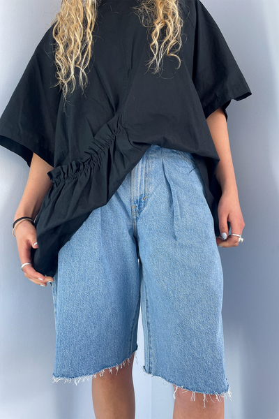Folded Pleated Baggy Shorts | Show Me The Money