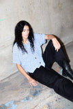 Fortune Tee | Cornflower Grid