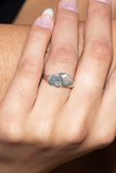 Double Heart Ring | Silver
