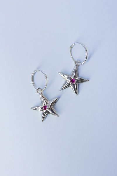 Star Earrings | Silver/Zircon