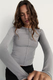 Inside Out Top | Pebble Grey/White - Company Store