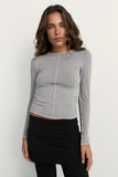 Inside Out Top | Pebble Grey/White - Company Store