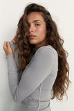 Inside Out Top | Pebble Grey/White - Company Store