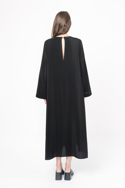 Linear Dress | Black Silk CDC