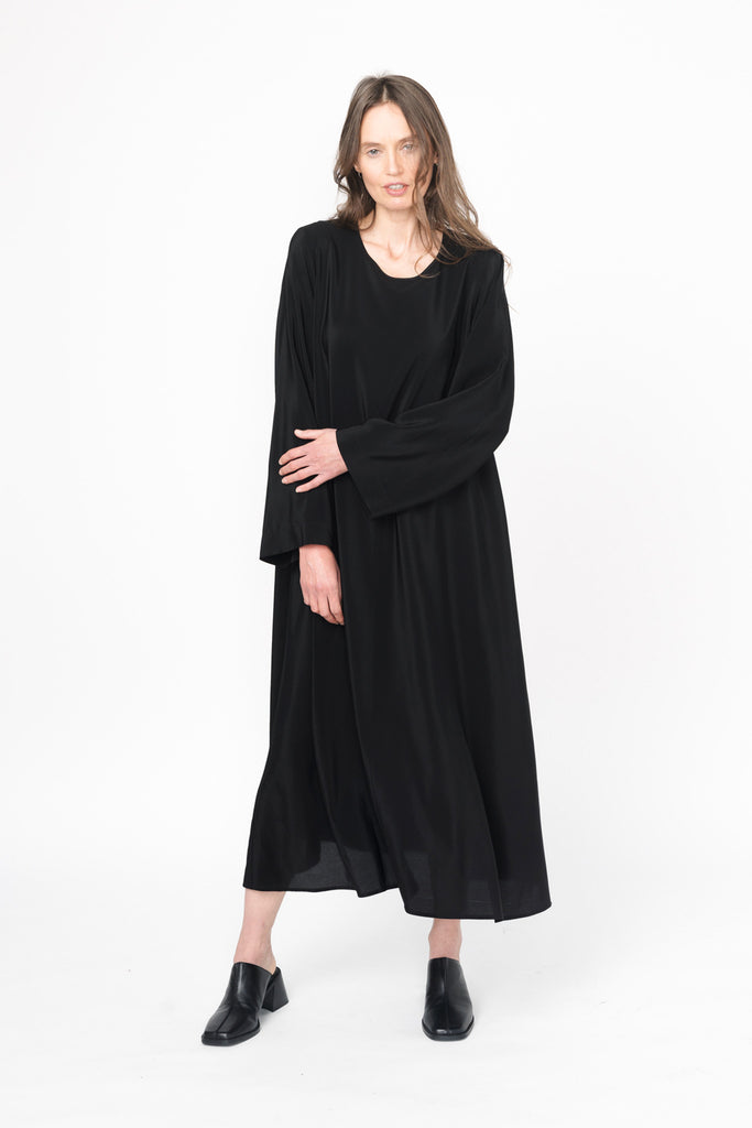 Linear Dress | Black Silk CDC