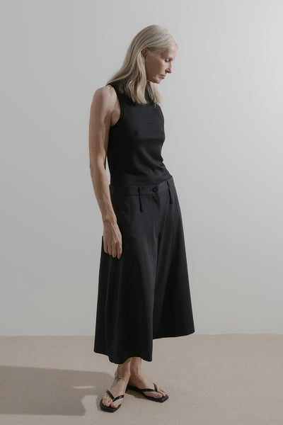 Long Line Short | Black Wool Suiting - Company Store