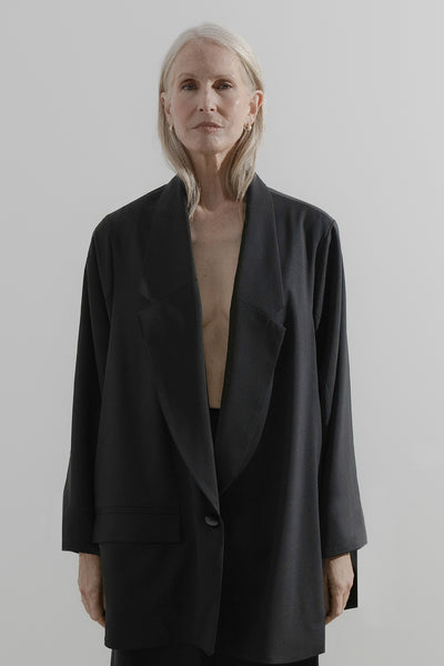 Soft Blazer | Black Wool - Company Store
