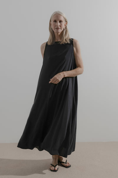 Shift Dress | Black Silk CDC