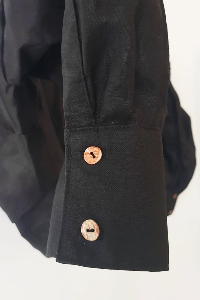 Pierrot Crop Shirt | Black