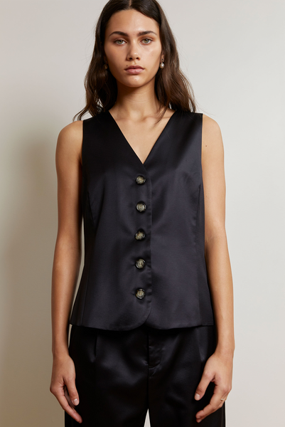 Longline Waistcoat | Asti | Black