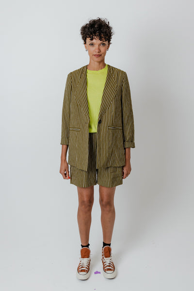 Dean Blazer | Moss Stripe